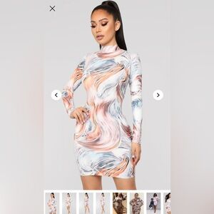 Stormy Weather Mini Dress - Multi